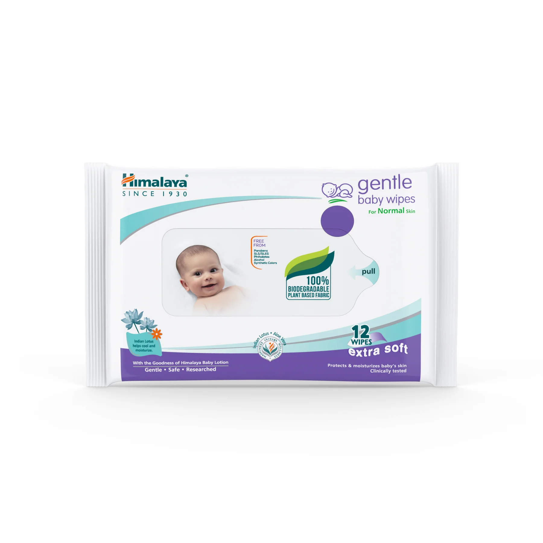 HIMALAYA BABY WIPES GENTLE 12